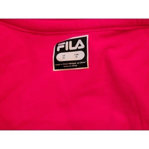 FILA Plus Size Cropped Logo Crewneck T-Shirt Red 3X NWT - Picture 8 of 11